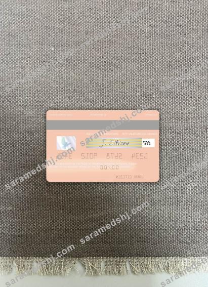 Georgia Bank of Georgia visa debit card photolook back